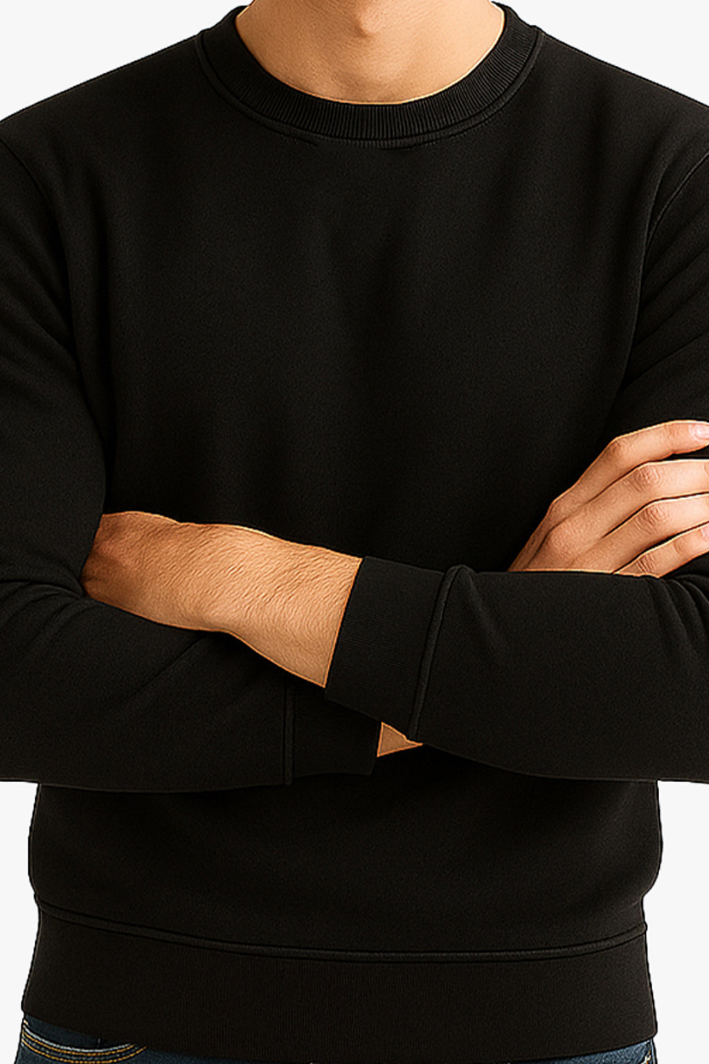 Black Baggy Drop Sweatshirt