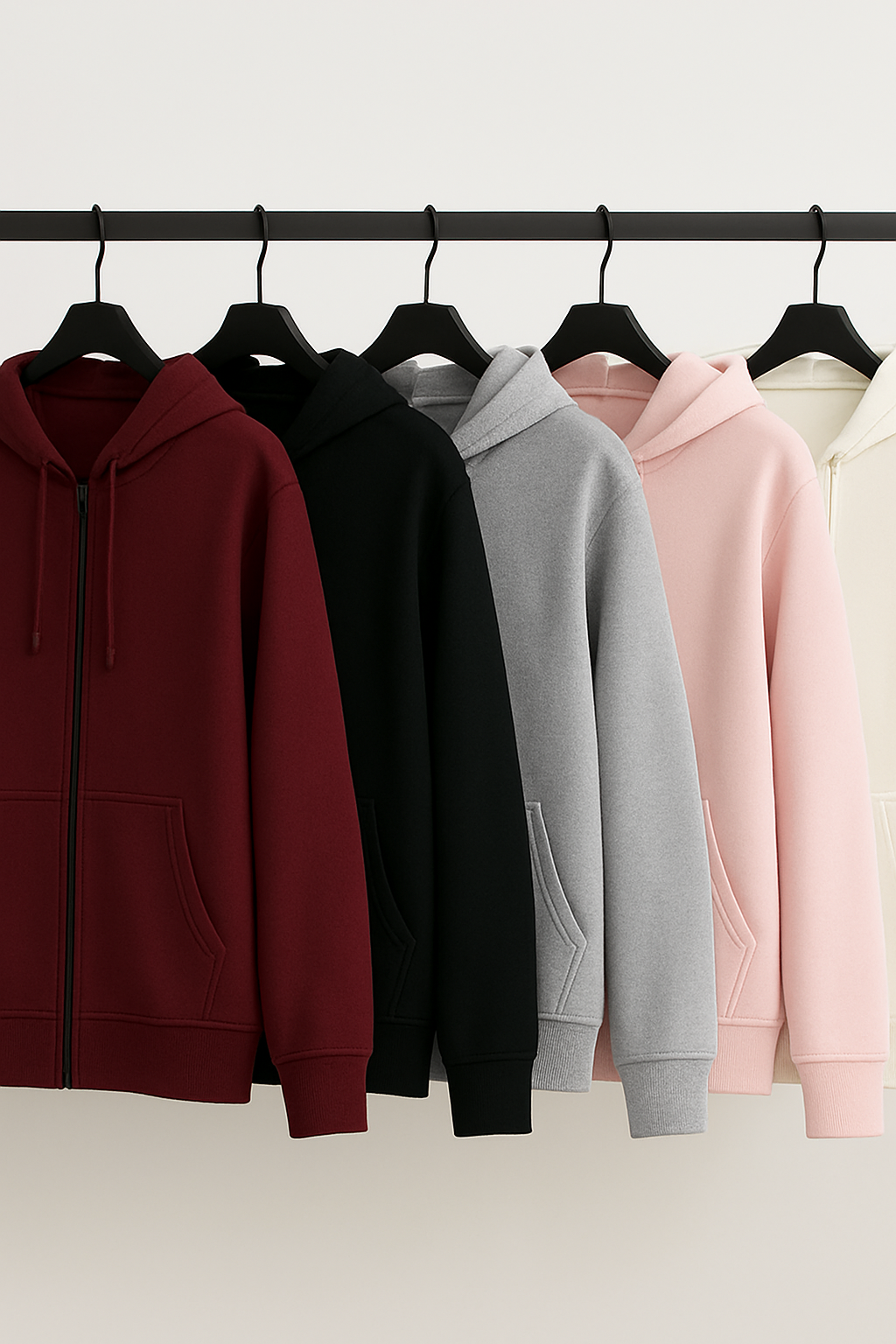 Maroon Zipper Hoodie
