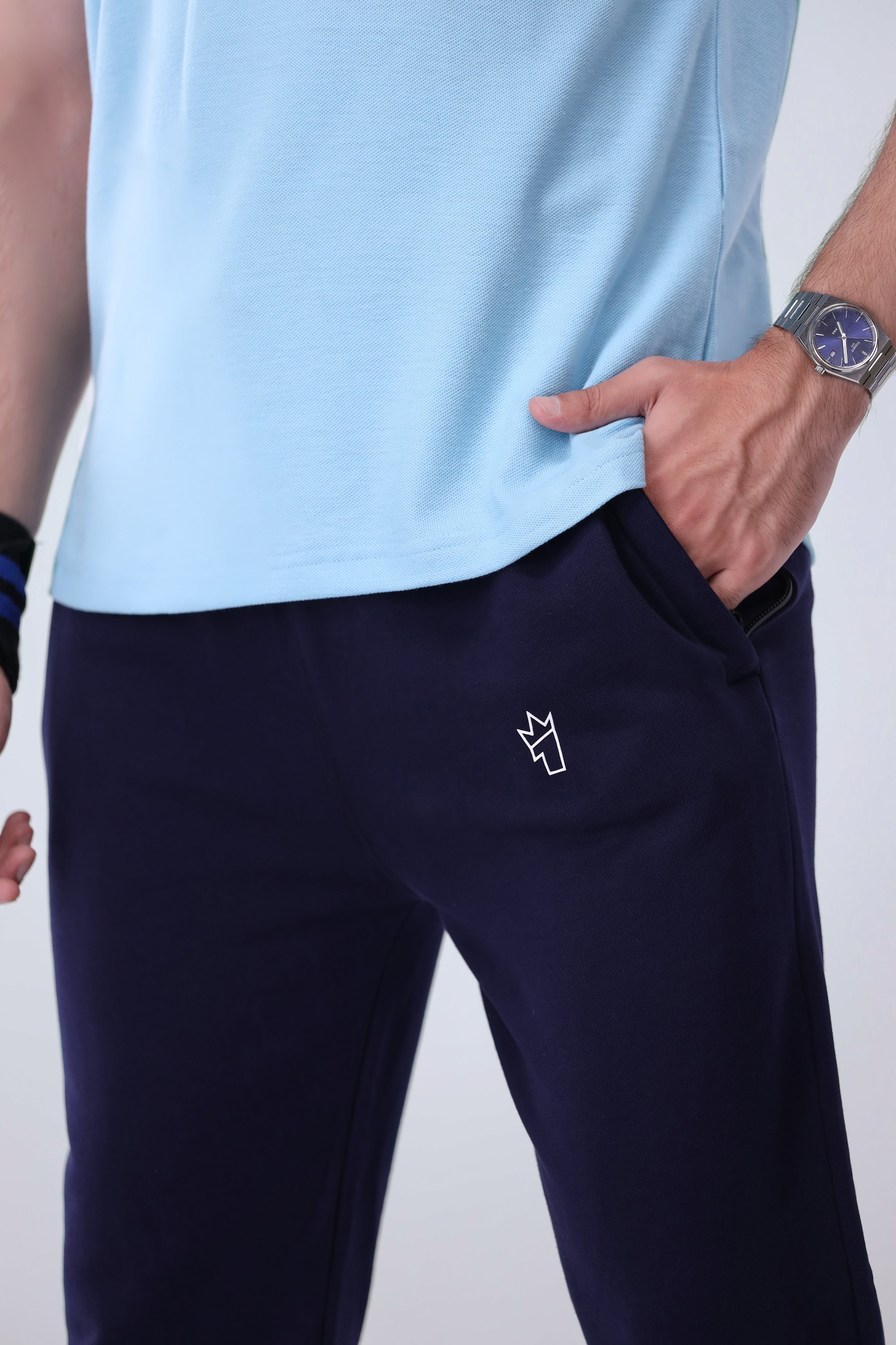 Mens - Cotton Tracksuit - Blue Space
