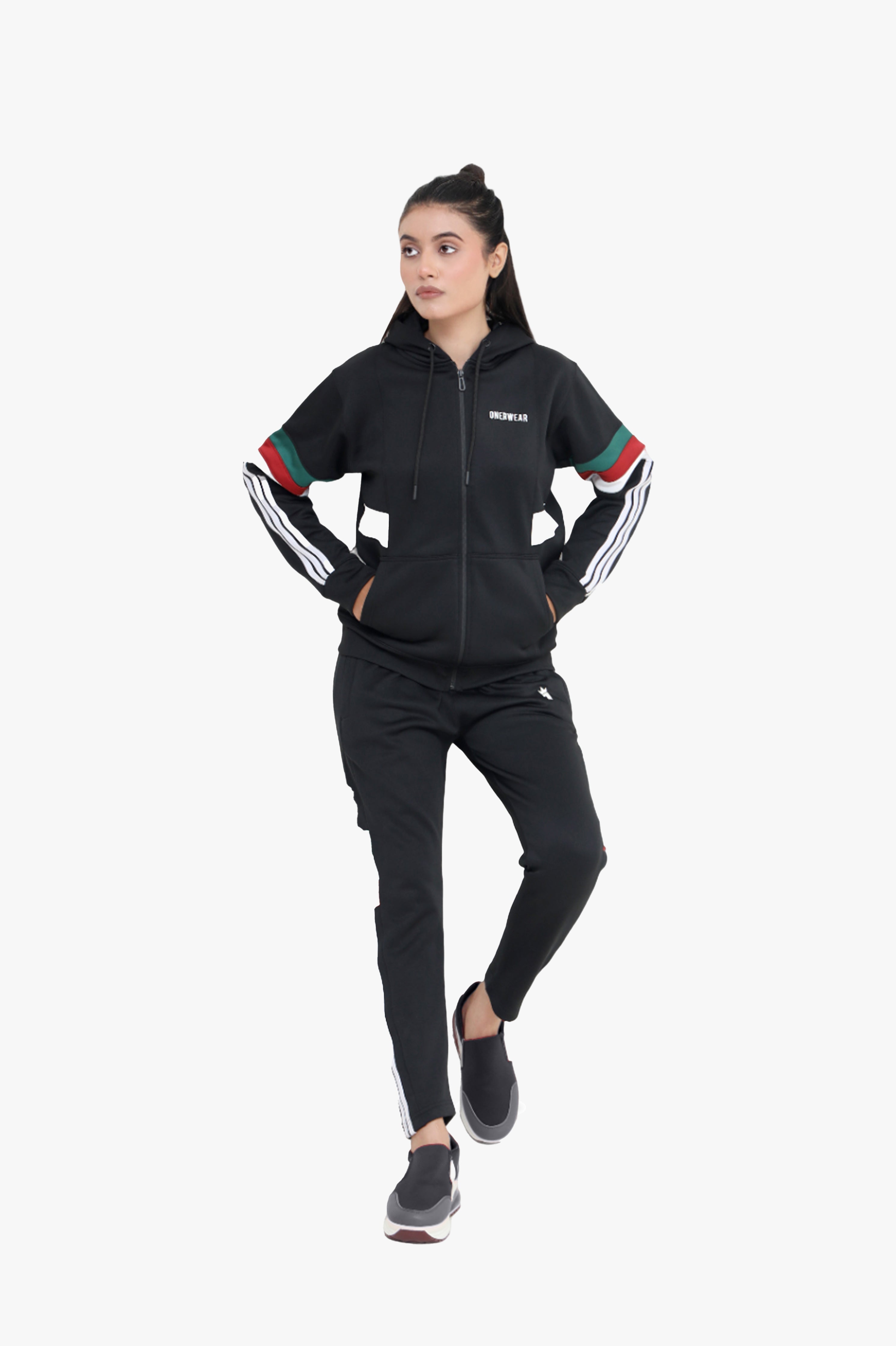 Womens - Winter Tracksuit - Tri Flare Black