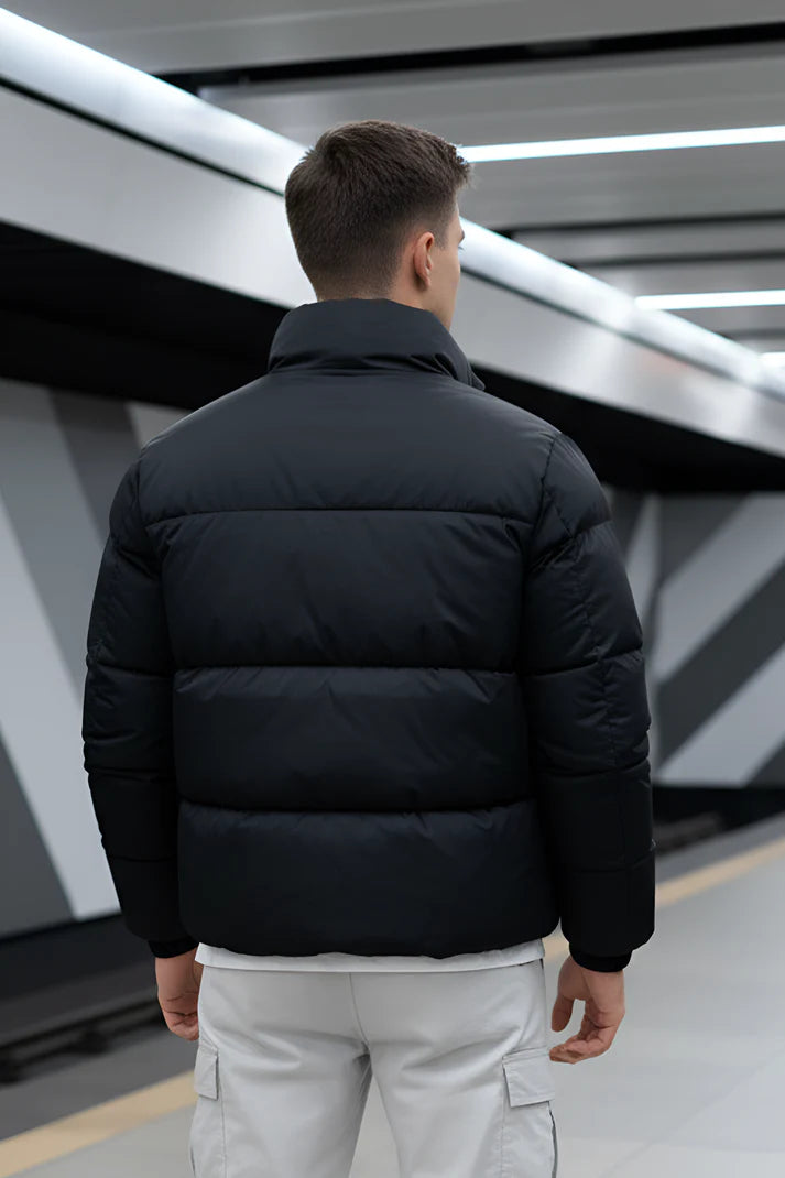 Mens - Puffer Jacket (Full Sleeves) - Black