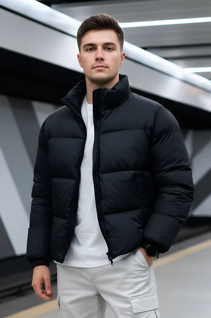 Mens - Puffer Jacket (Full Sleeves) - Black