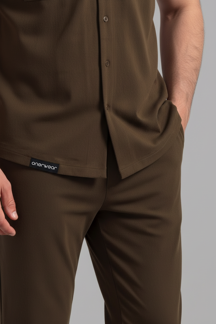 Mens - Dri Fit Tracksuit - Safari Co-Ord Set - Brown