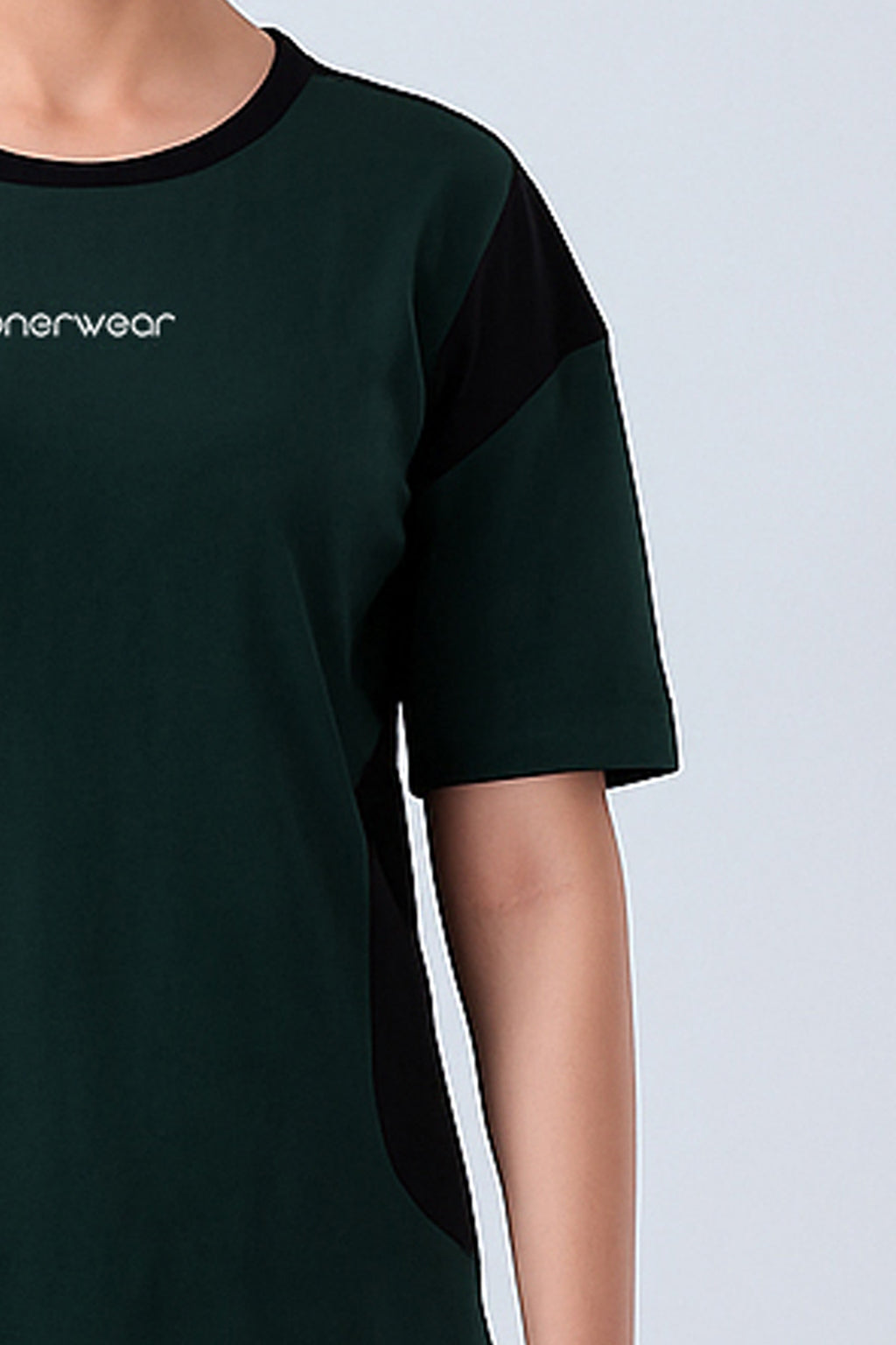 Womens - Cotton Tracksuit - Twilight Green Drop Shoulder