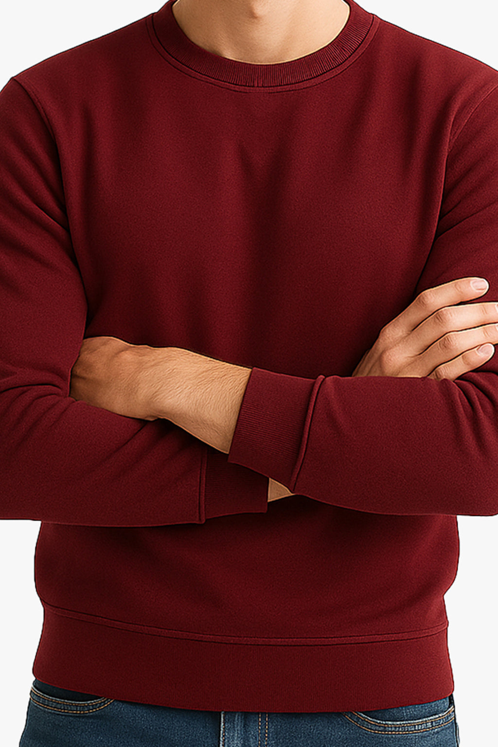 Maroon Baggy Drop Sweatshirt