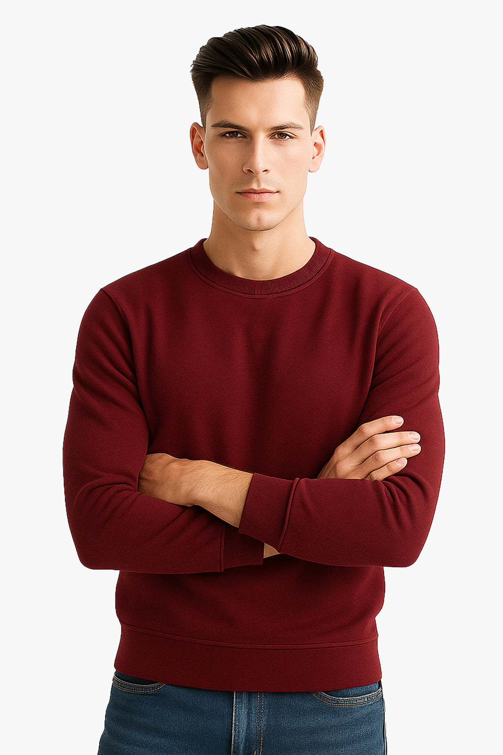 Maroon Baggy Drop Sweatshirt