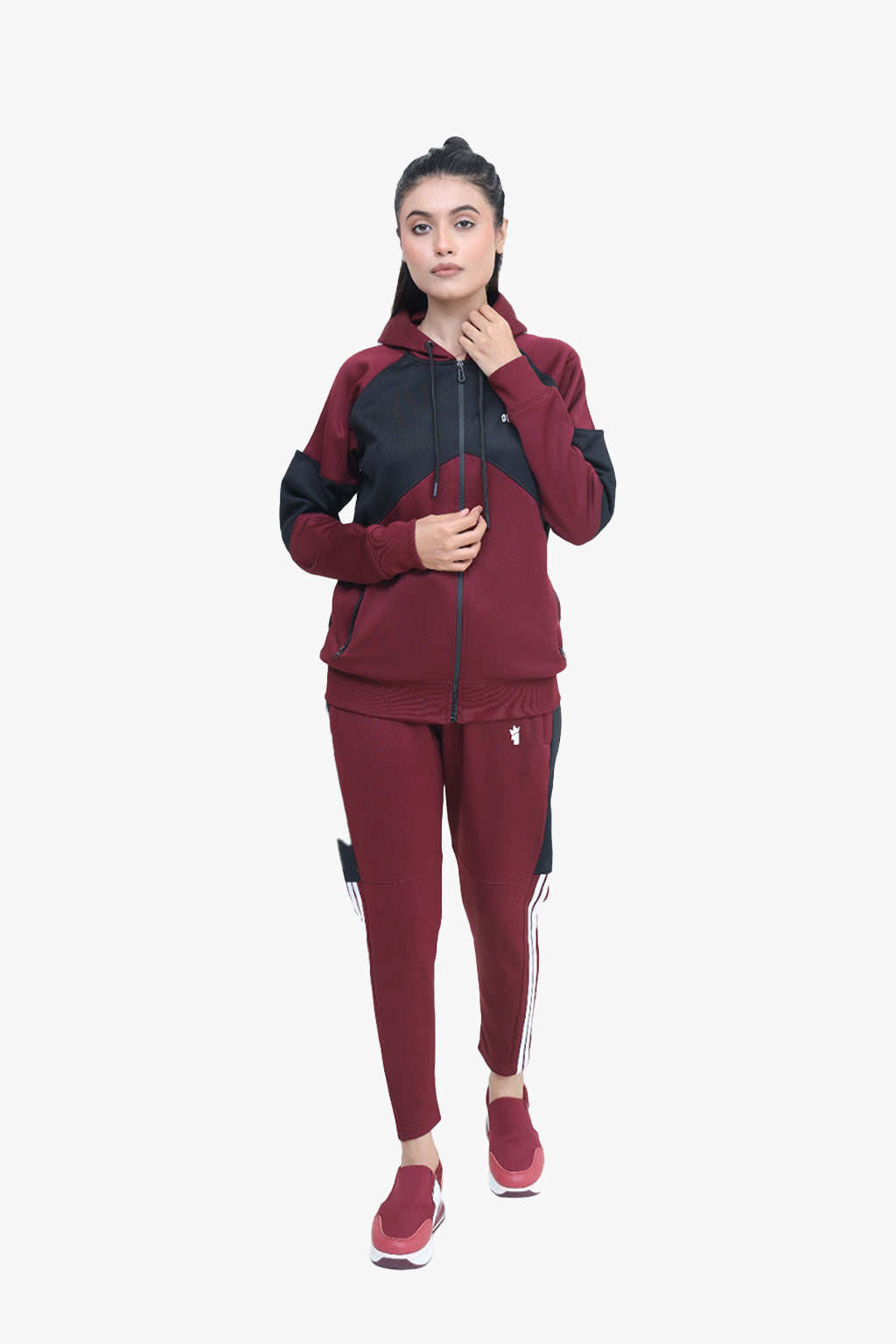 Womens - Winter Tracksuit - Maroon Velocity