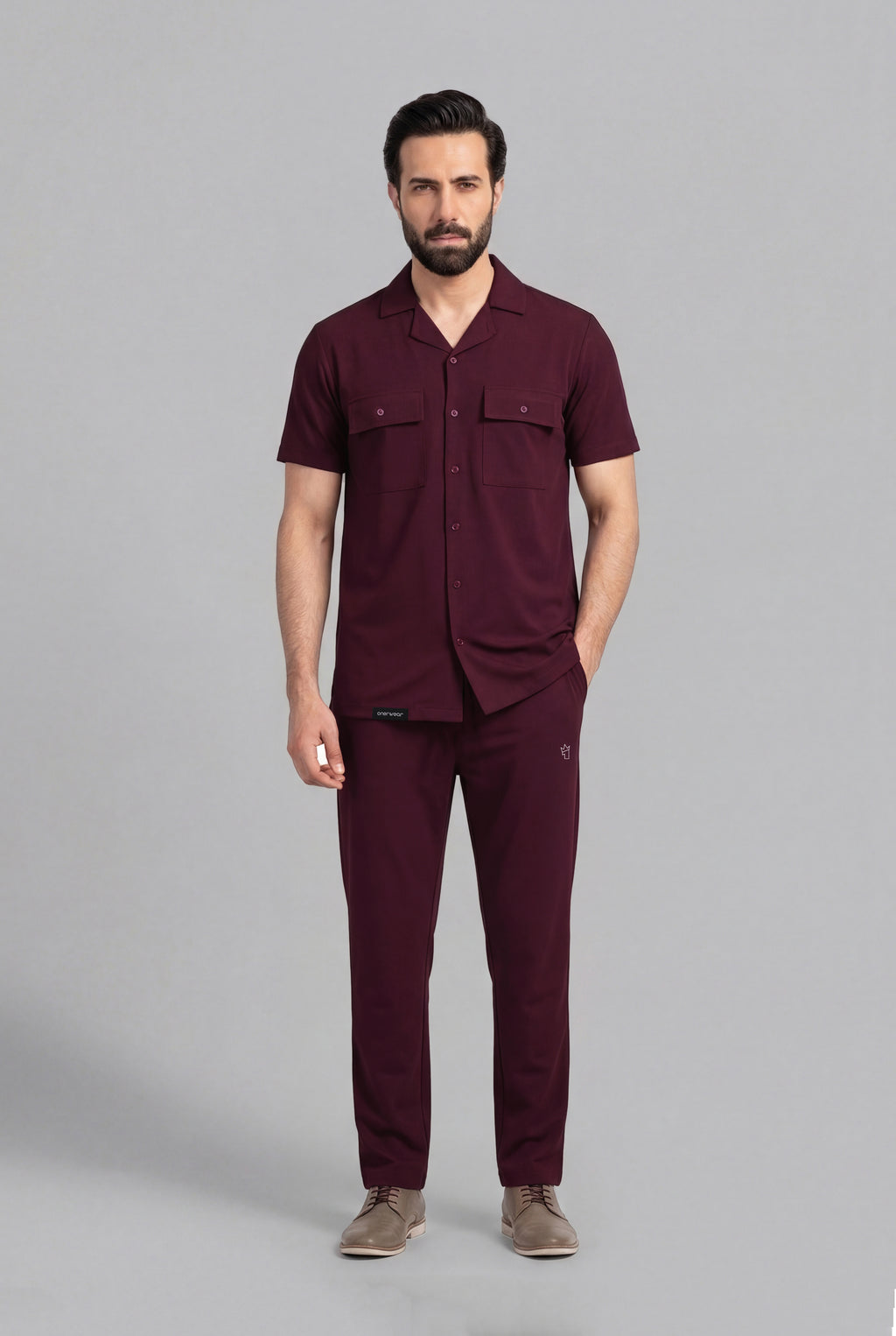 Mens - Dri Fit Tracksuit - Safari Co-Ord Set - Maroon