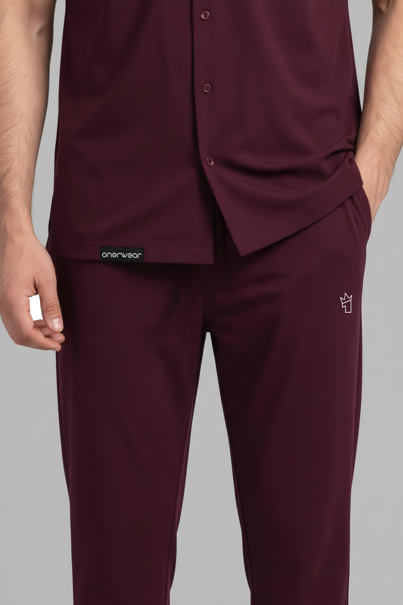 Mens - Dri Fit Tracksuit - Safari Co-Ord Set - Maroon