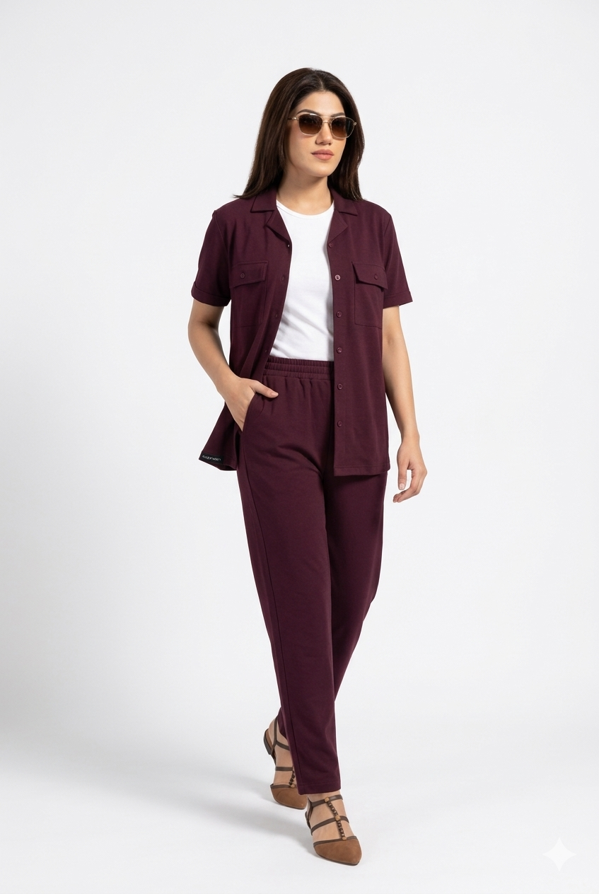 Womens - Dri Fit Tracksuit - Maroon