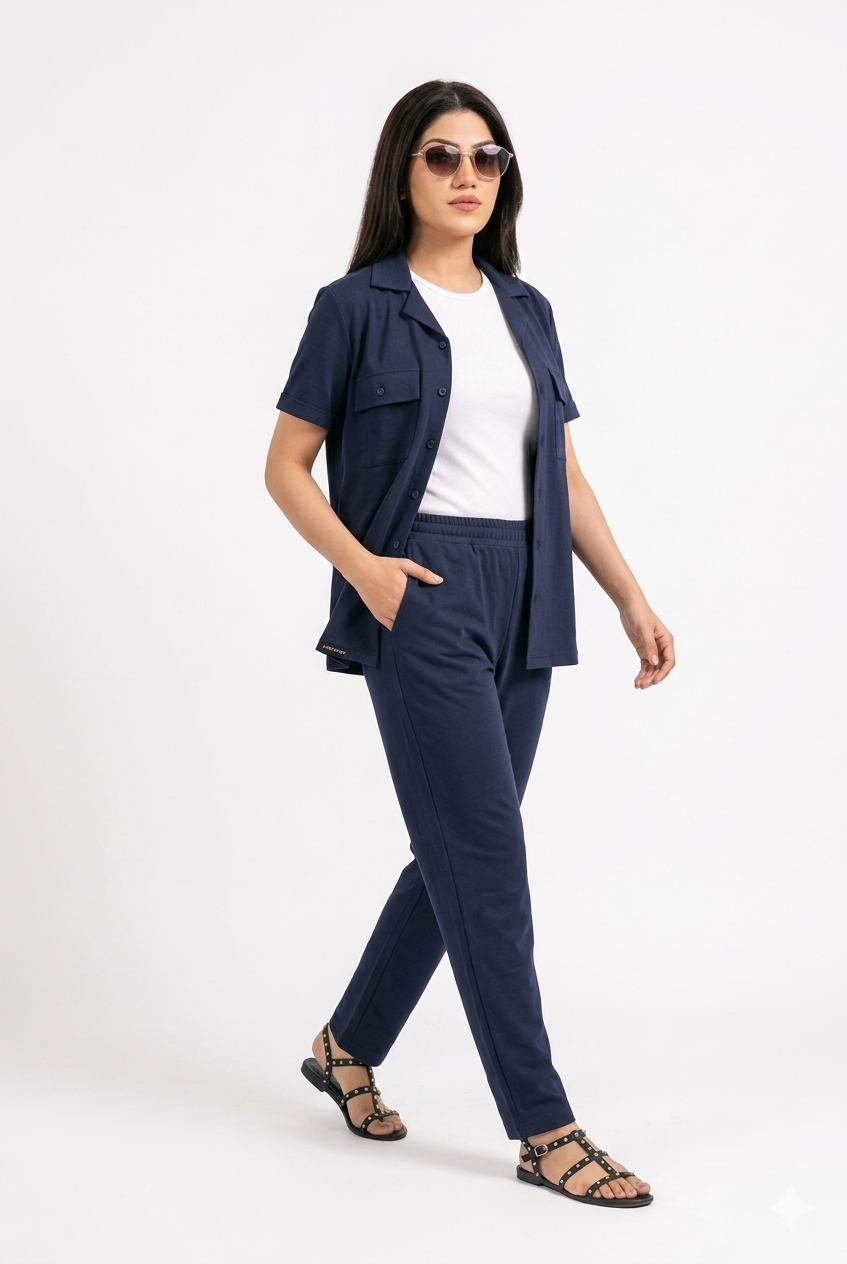 Womens - Dri Fit Tracksuit - Navy Blue