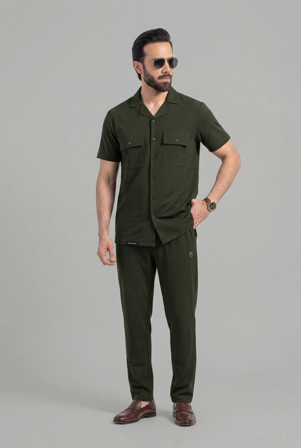 Mens - Dri Fit Tracksuit - Safari Co-Ord Set - Olive