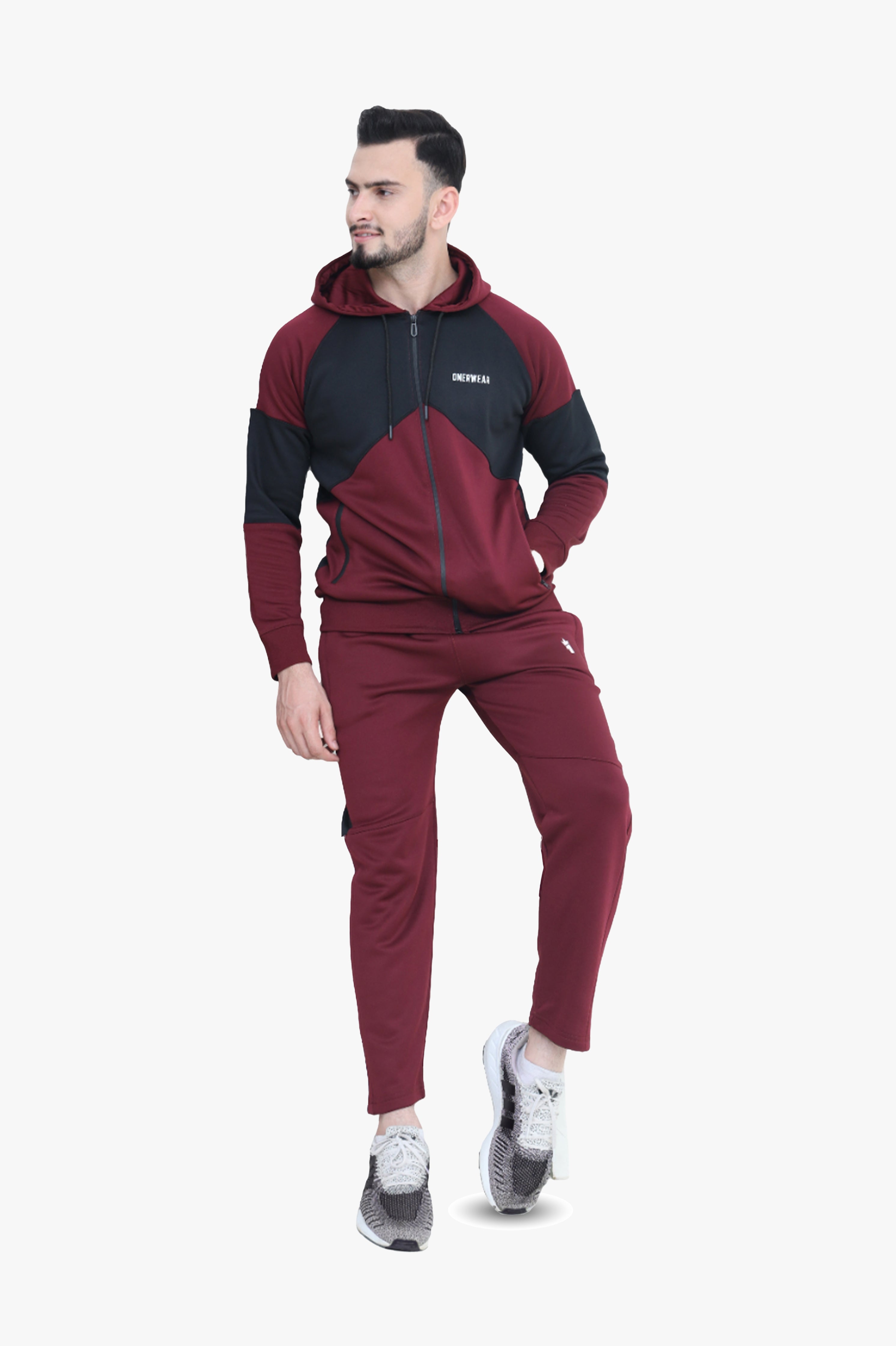Mens - Winter Tracksuit - Maroon Velocity