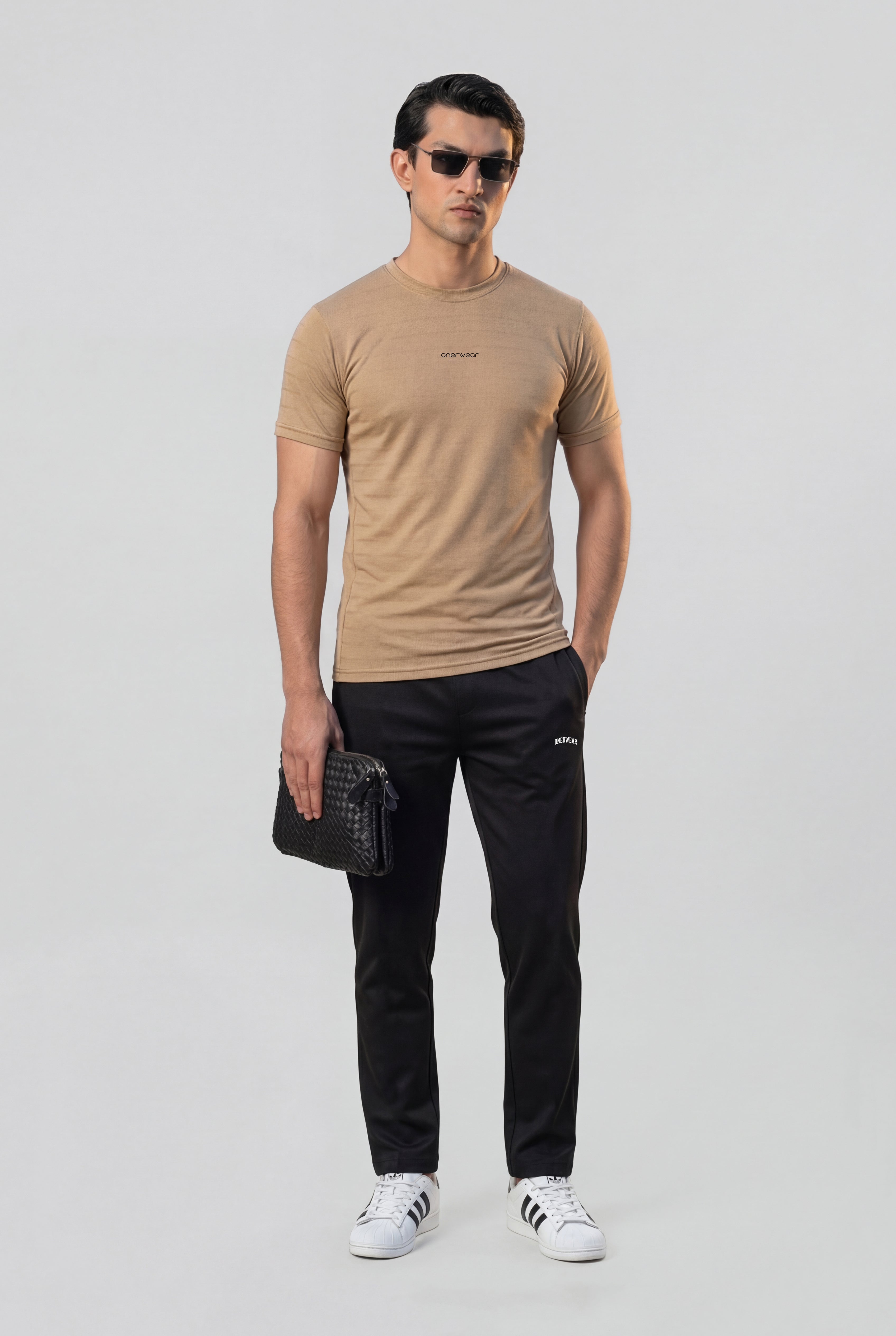 Mens - Dri Fit Shirt - Stretchable Bee Mesh - Skin + Dri Fit Lycra Pent Trouser - Black