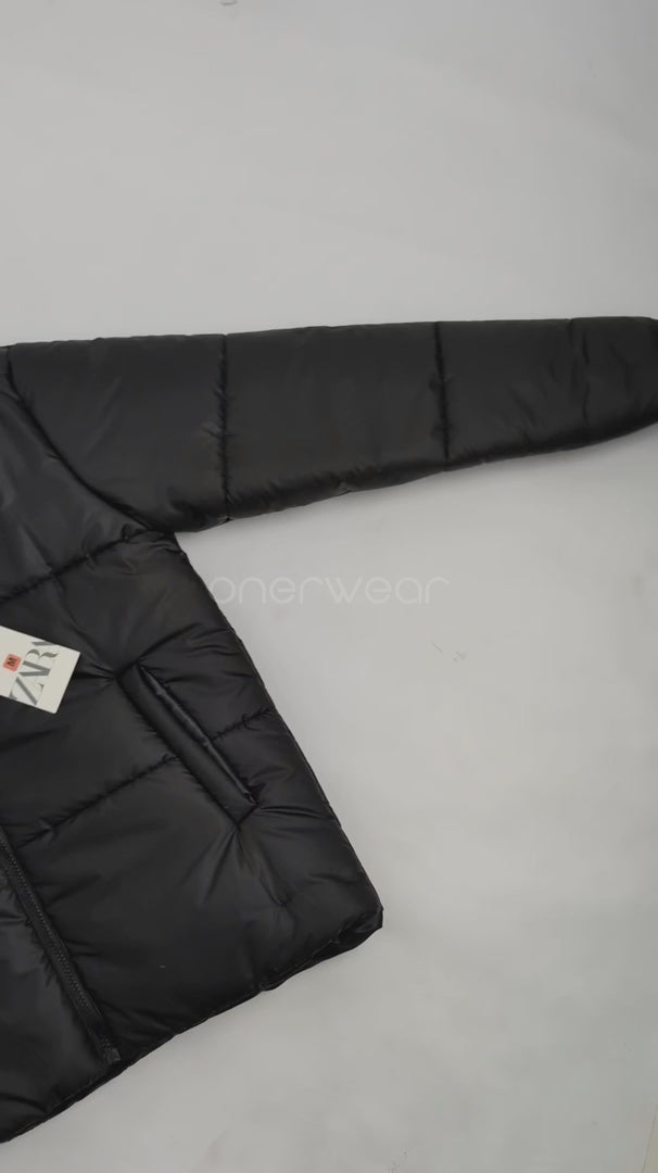Women's - Puffer Jacket (Full Sleeves) - Black
